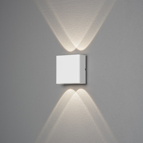 Konstsmide Wandleuchte Chieri, 2x2 LED, weiss, IP54 (7891-250)