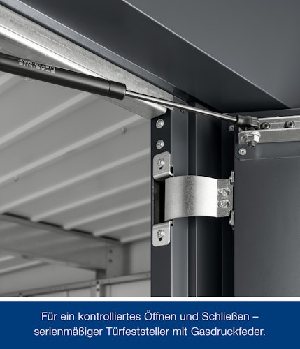 Hörmann Metall-Gerätehaus Juno JPD mit Pultdach