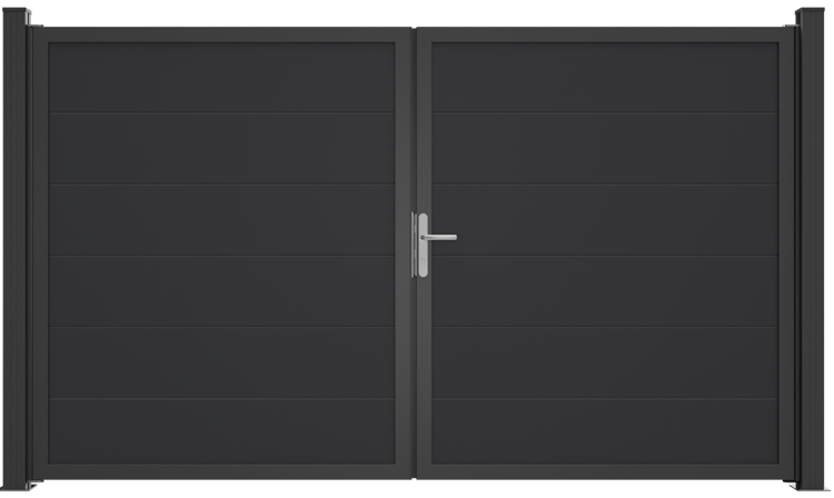 GroJa BasicLine Nova Doppeltor Rahmen Alu Anthrazitgrau auf Maß