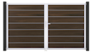 Vorschaubild GroJa Solid Grande Premium Tor 2-flügelig 3000 x 1800 mm, Alu-Rahmen EV1