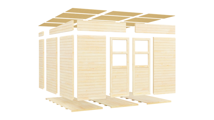 Bertilo Gartenhaus Borkum 2 - 19 mm