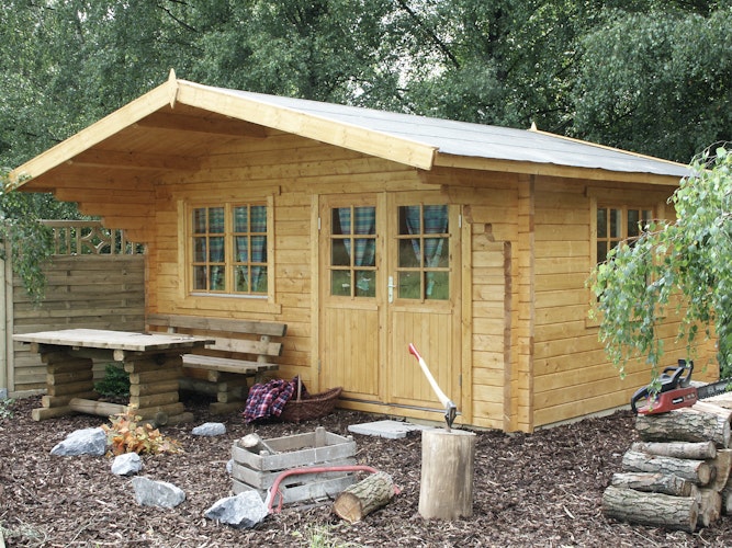 Wolff Finnhaus Gartenhaus Nordkap 44-D isolierverglast XL