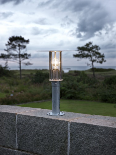 Konstsmide Sockelleuchte Mode, galvanisiert, klares Polycarbonatglas (661-320)