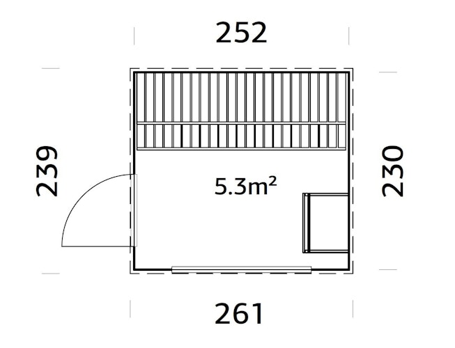 Palmako Gartensauna Grace 5,3 m² - 56 mm