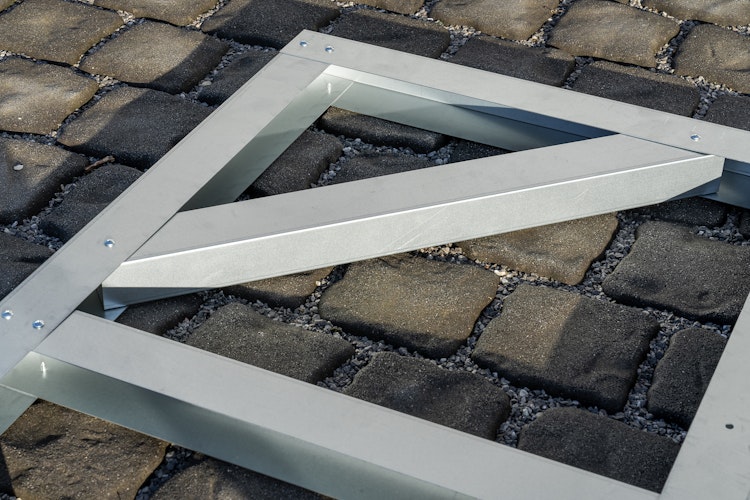 Globel Fundamentbodenrahmen für Metallgerätehaus Skillion S64 - S86