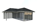 Vorschaubild Palmako Pavillon Bianca 24,9 m² Set 514 Slide Plus mit Isolierglas-Schiebetüren