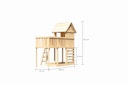 Vorschaubild Akubi Stelzenhaus Frieda mit Anbauplattform und Kletterwand