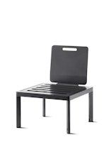 Sieger Lounge Basis LUGO inkl. 1x Rücken- / Seitenelement + 1x Verbindungselement Aluminium Eisengrau - Abverkauf 