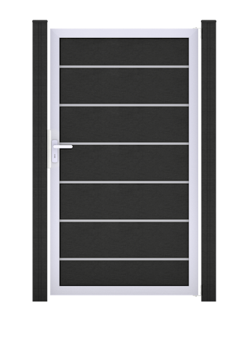 GroJa Solid Grande Premium Tor Standard 1-flügelig mit Aluminiumrahmen