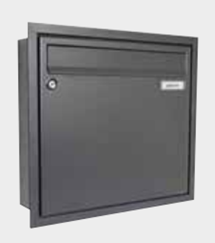 Gutta Rechteckvordach BS Plus 300 Sondermaß inkl. Seitenteil und Briefkasten (neues Modell)