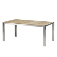 Diamond Garden Tisch SIENA 180x90 cm, Edelstahl / Premium Teak - Auslaufartikel