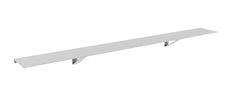 Vitavia Aluminium-Wandregal inkl. Befestigungsmaterial und Stützwinkel