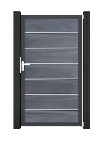 GroJa Solid Grande Premium Tor Standard 1-flügelig mit Anthrazitrahmen