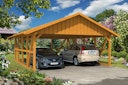 Vorschaubild Skan Holz Schwarzwald - Satteldach Doppelcarport Breite 684 cm