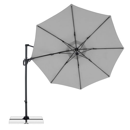 doppler Pendelschirm LIFE 310 Side, Aluminium Anthrazit / 100 % Polyester 180 g/m² 