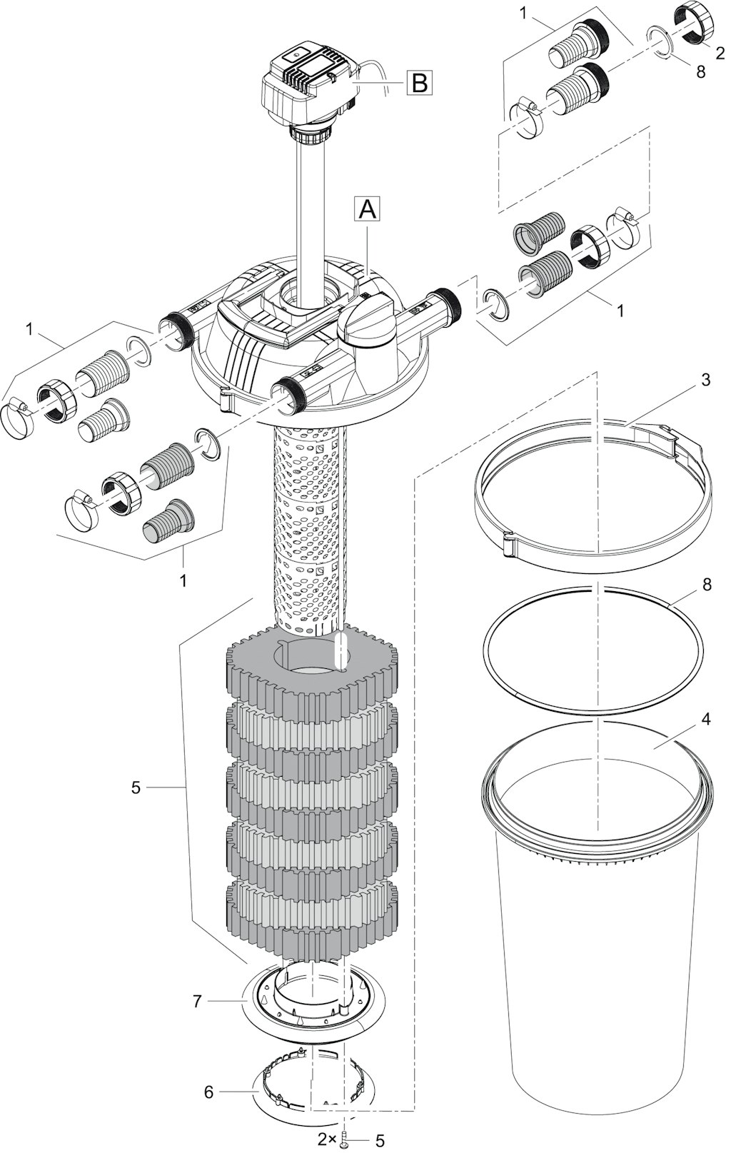 Explosionszeichnung Ersatzteile