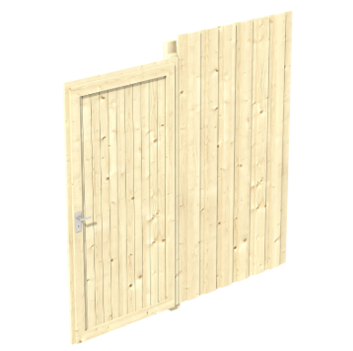 Skan Holz Seitenwand für Leimholz Carports - Deckelschalung