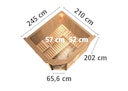 Vorschaubild Karibu Sauna Fiona 3 mit Eckeinstieg 68 mm inkl. gratis Sauna-Zubehörset im Wert von 234,94 €