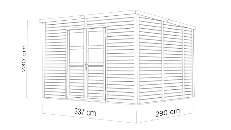 Bertilo Gartenhaus Borkum 2 - 19 mm