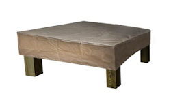 Gardenforma Ersatz-Wetterschutzhaube für Gasbrenner, aus Kanevas Textil, passend für Feuerstelle: Colima und Carpertee