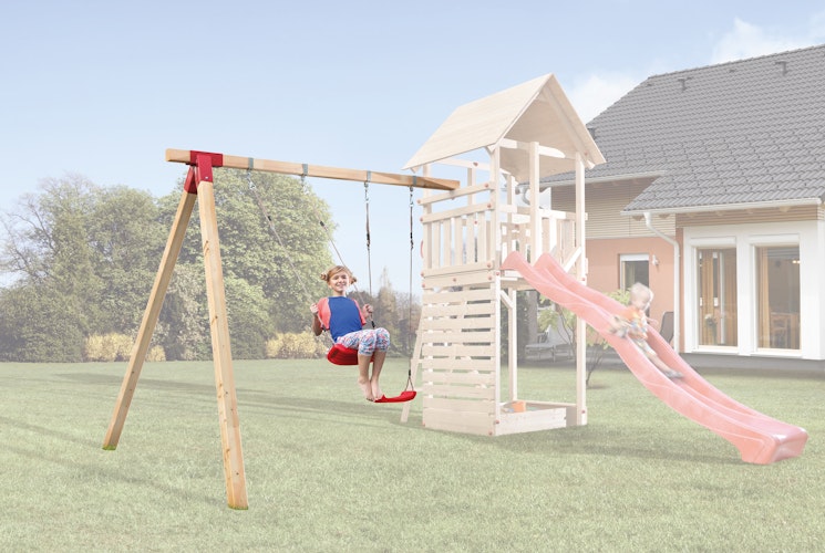 Weka Tabaluga Anbauschaukel für Türme 816, Drachenturm (außer 816 D) mit 2 Schaukelbrettern