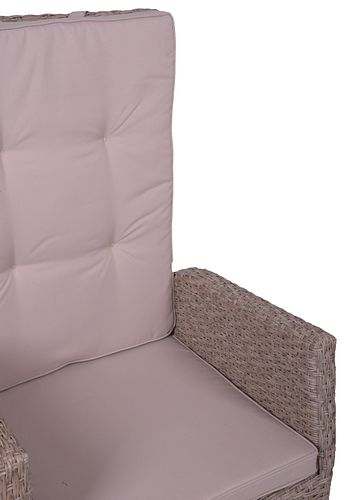 Garden Pleasure Gartenmöbel Set BRAGA 04, Tisch 180 x 90 + 6 Sessel, Polyrattan / Akazie / Kissen 100 % Polyester