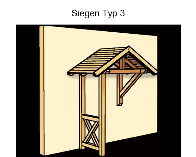 Skan Holz Satteldach Vordach Einzeltür Siegen