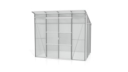 Vitavia Gewächshaus Freya 5900 inkl. 1 Seitenfenster - 5,9 m² -Alu-blank eloxiert-6 mm Hohlkammerplatten