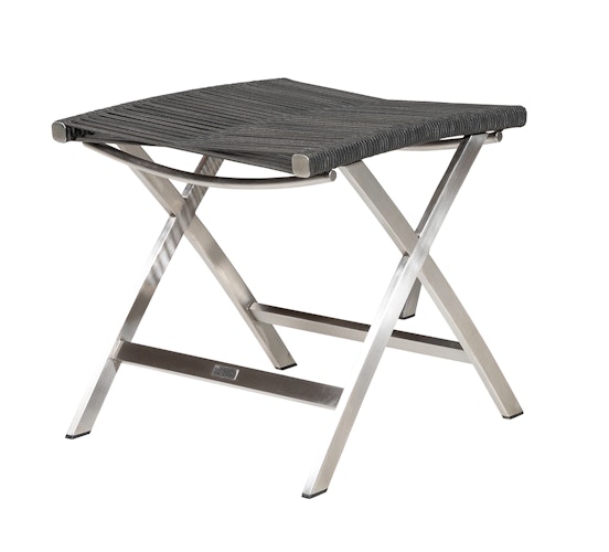 Diamond Garden Fußhocker ATLANTA, Edelstahl gebürstet / Rope