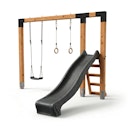 Vorschaubild EXIT Linea Robust 110 mit Schaukel mit Rutsche und Turnringen