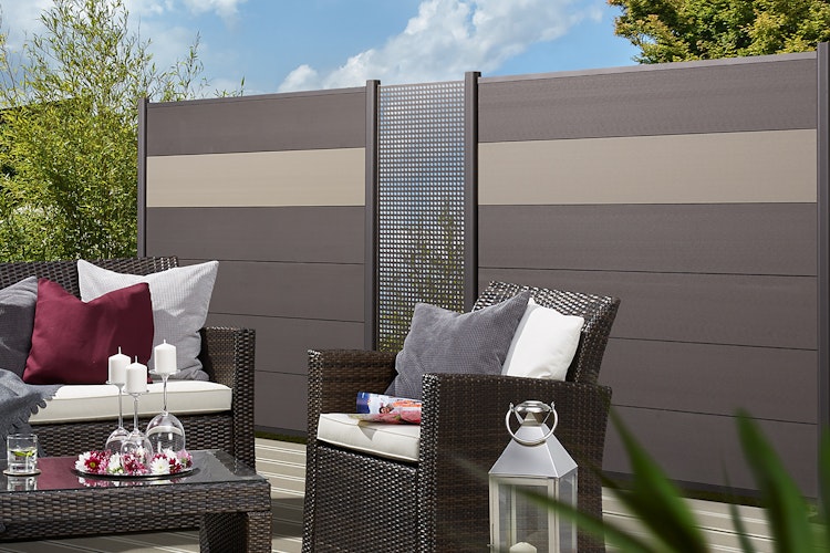 TraumGarten System WPC XL Zaun-Set