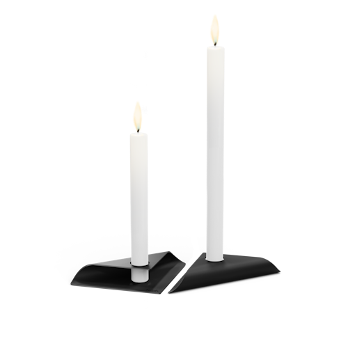höfats Kerzenhalter-Set SQUARE CANDLE schwarz 4 Stück