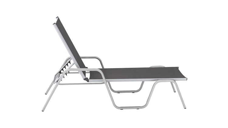 Kettler Stapelliege BASIC PLUS, Aluminium Silber / Outdoorgewebe Anthrazit - Sonderaktion