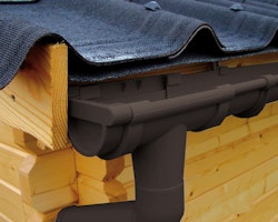 Kunststoff Dachrinnenset 401B für Pultdach/Flachdach Gartenhäuser