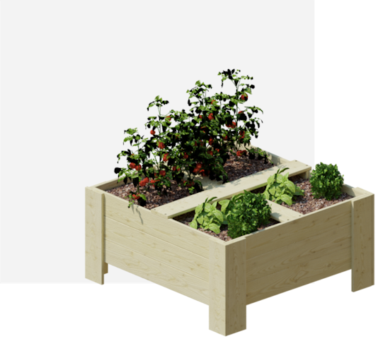 Ante Pflanzgefäß B95 x T92 x H45 cm