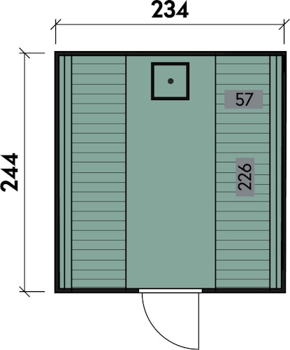 Wolff Finnhaus Design Saunahaus Luago 2x2 Art 1