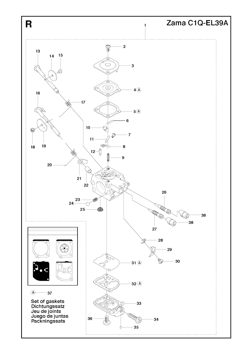 Explosionszeichnung Ersatzteile