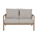 Vorschaubild Garden Pleasure Lounge-Set SAN MATEO, Eukalyptus / Polyrattan / Kissen 100 % Polyester Beige