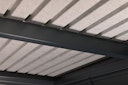 Vorschaubild Wolff Finnhaus Premium Metall Gartenhaus Thorin 6030 Anthrazit inkl. 300 cm Anbaudach