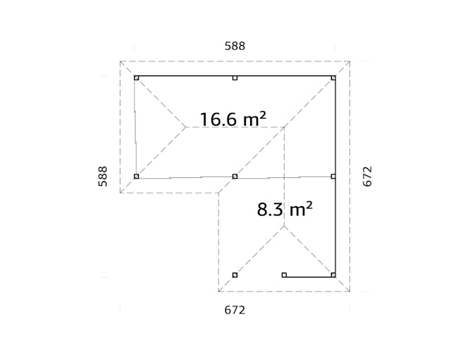 Palmako Pavillon Bianca 24,9 m² Set 223 Slide