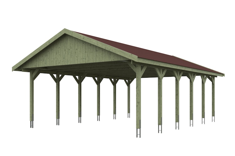 Skan Holz Wallgau - Satteldach Doppelcarport Breite 620 cm