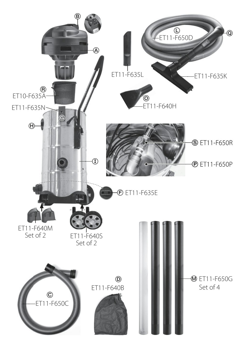 Explosionszeichnung Ersatzteile