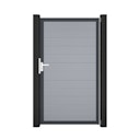 Vorschaubild GroJa BasicLine Schmal Einzeltor Rahmen Aluminium Anthrazitgrau 1000 x 1800 mm