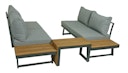 Vorschaubild Garden Pleasure Lounge Set FELICE, Aluminium / Akazie / Kissen 100 % Polyester