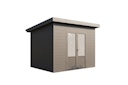 Vorschaubild Wolff Finnhaus WPC Gartenhaus Terra 3024 Anthrazit/Hellgrau - 28 mm 