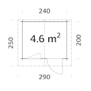 Vorschaubild Palmako Gartenhaus Emma 4,6 m² - 28 mm