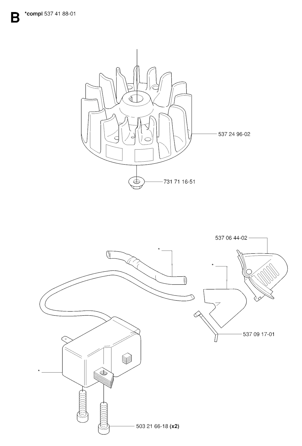 Explosionszeichnung Ersatzteile