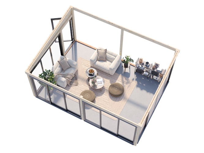 Palmako Glashaus Lumi 23,3 m² - (Wintergartenanbau) Slide