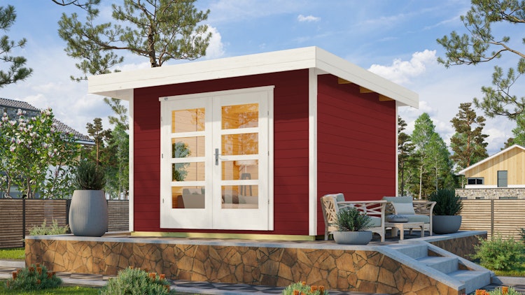 Weka 28 mm Designhaus 126+ mit extra hoher Tür - 28 mm