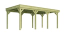 Vorschaubild Weka Carport 609 mit Massivholzdach